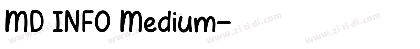 MD INFO Medium字体转换